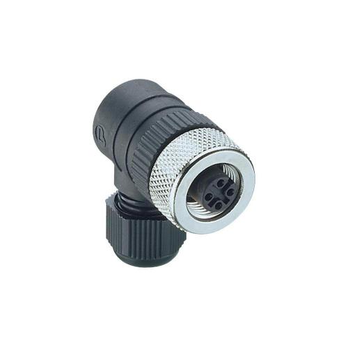 RKCW 4-9 - M12 4 pin dişi dirsekli vidalı konnektör